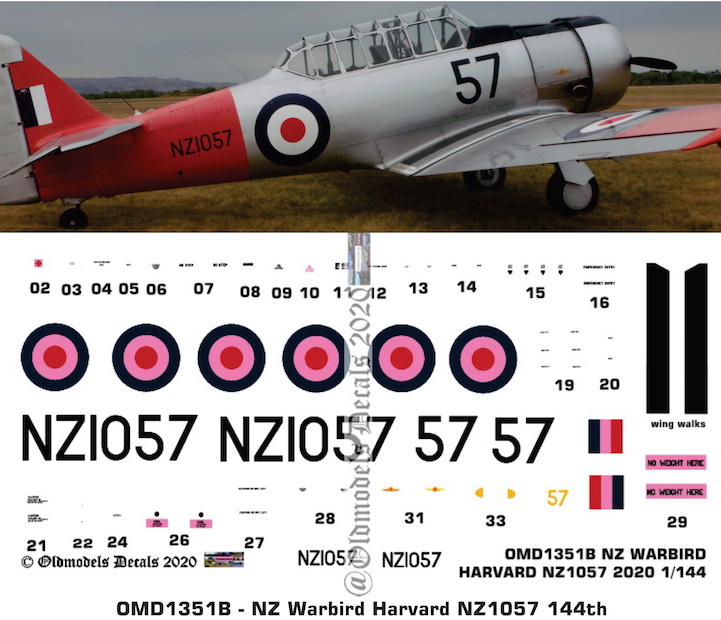(image for) OMD1351B NA T-6 Harvard New Zealand Warbird