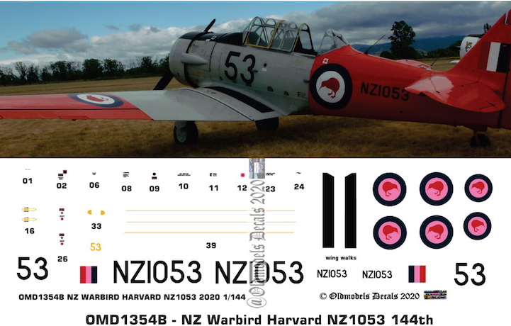 (image for) OMD1354B NA T-6 Harvard New Zealand Warbird