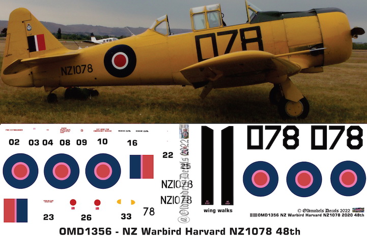 (image for) OMD1356 NA T-6 Harvard New Zealand Warbird