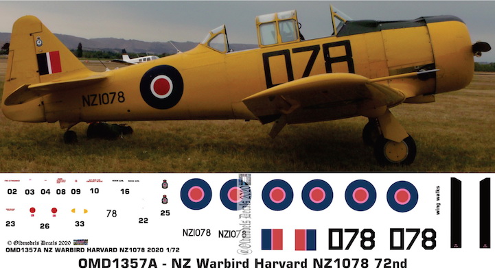 (image for) OMD1357A NA T-6 Harvard New Zealand Warbird