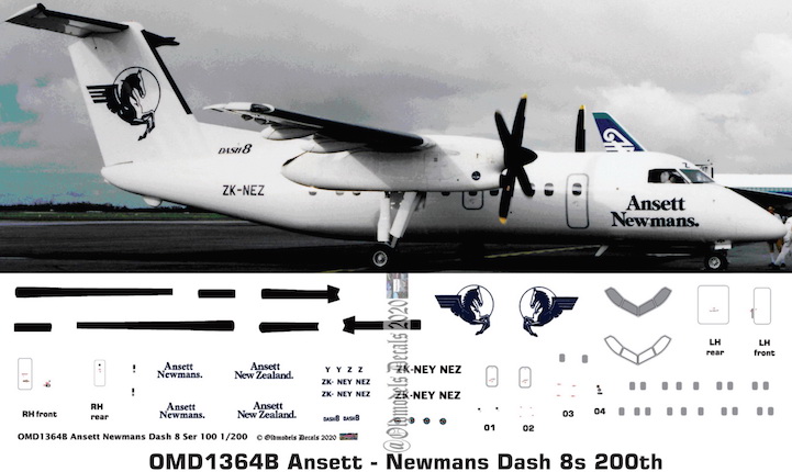 (image for) OMD1364B Dash8-100 Ansett-Newmans