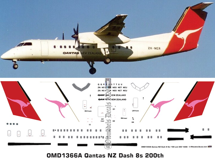 (image for) OMD1366A Dash8-100/300 Qantas New Zealand