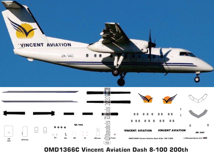 (image for) OMD1366C Dash8-100 Vincent Aviation