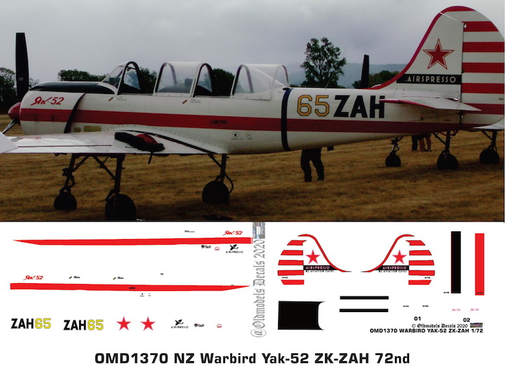 OMD1370 Yak-52 New Zealand Warbird