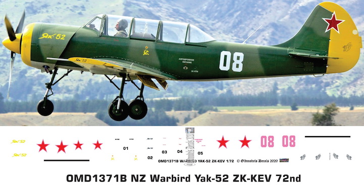 OMD1371B Yak-52 New Zealand Warbird