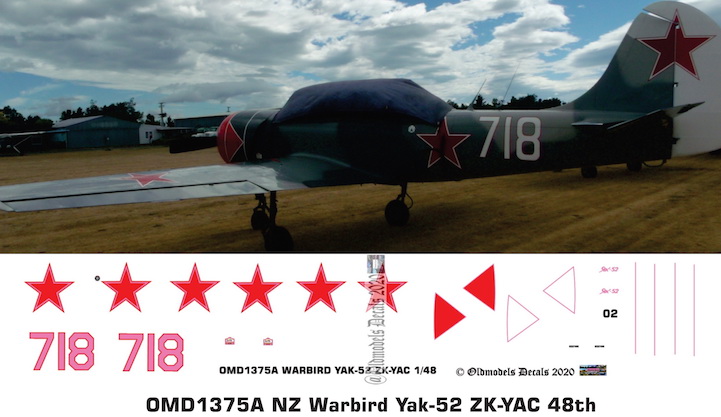 (image for) OMD1375A Yak-52 New Zealand Warbird