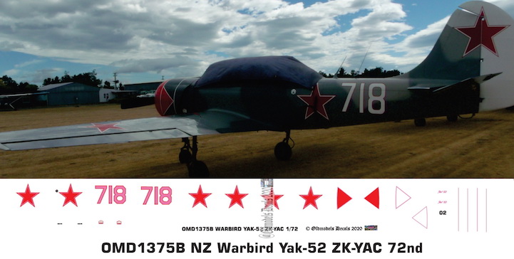 (image for) OMD1375B Yak-52 New Zealand Warbird