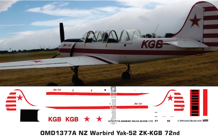 (image for) OMD1377A Yak-52 New Zealand Warbird