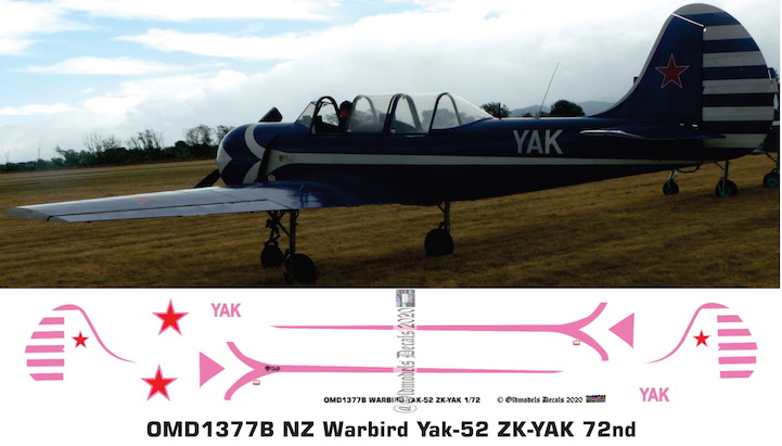 (image for) OMD1377B Yak-52 New Zealand Warbird
