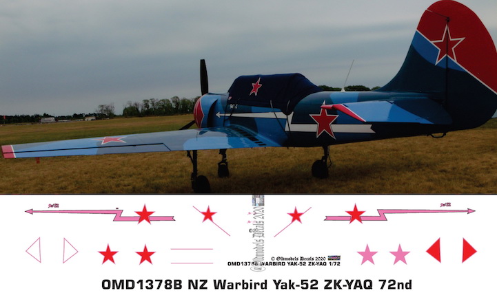(image for) OMD1378B Yak-52 New Zealand Warbird