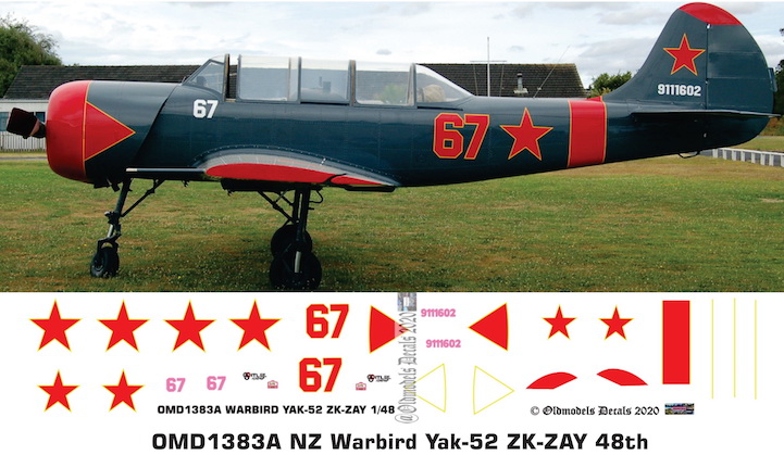 (image for) OMD1383A Yak-52 New Zealand Warbird