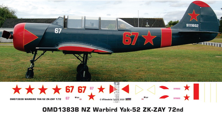 (image for) OMD1383B Yak-52 New Zealand Warbird