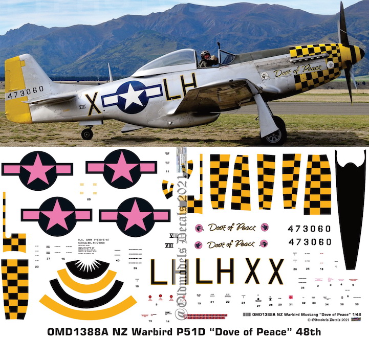 (image for) OMD1388A P51-D Mustang New Zealand Warbird