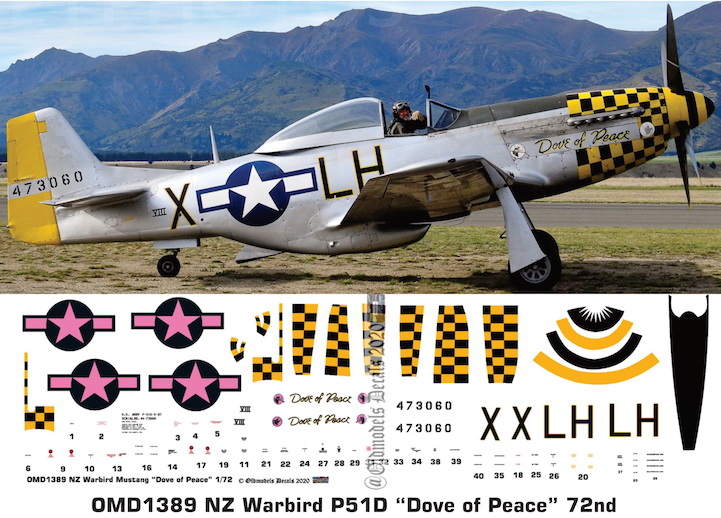 (image for) OMD1389 P51-D Mustang New Zealand Warbird