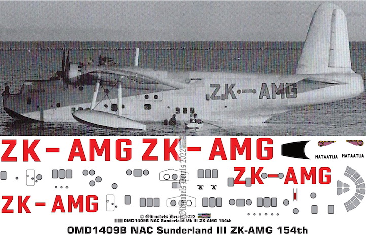 OMD1409B Short Sunderland III National Airways Corporation (NAC)