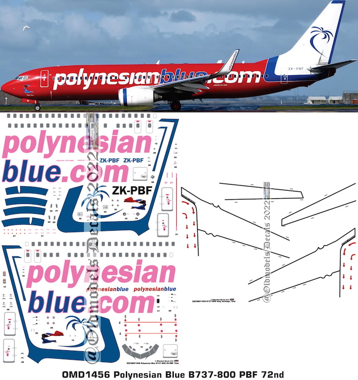 OMD1456 Boeing B737-800 Polynesian Blue