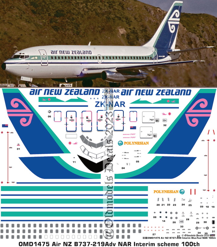 OMD1475 Boeing B737-219Adv Air New Zealand