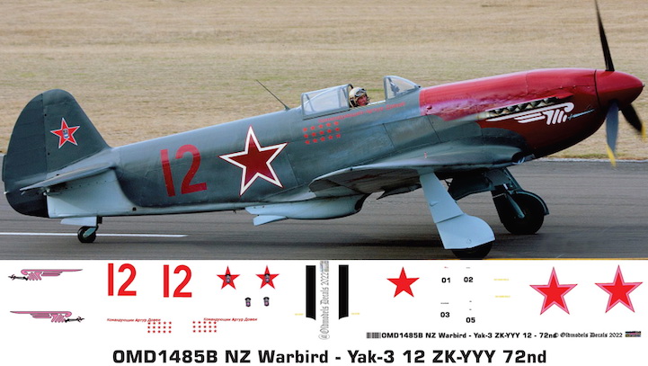 OMD1485B Yak-3 New Zealand Warbird ZK-YYY (12)