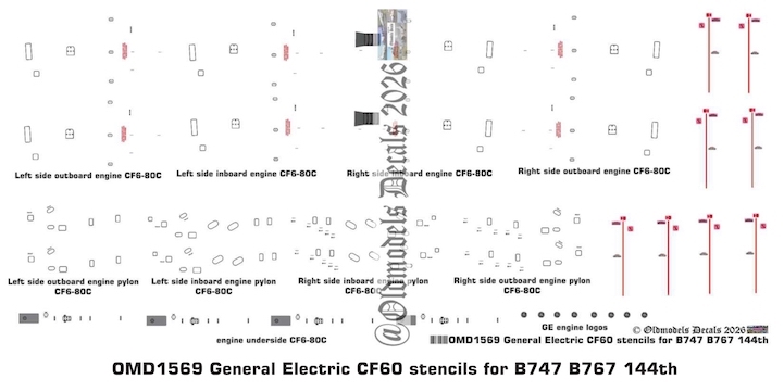 (image for) OMD1569 General Electric CF60 Stencils