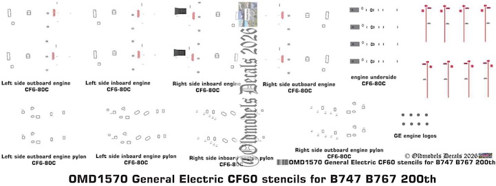 (image for) OMD1570 General Electric CF60 Stencils