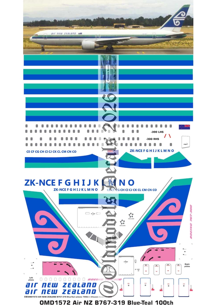 (image for) OMD1572 Boeing B767-319 Air New Zealand