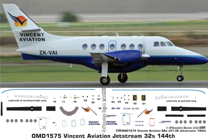 (image for) OMD1575 BAe Jetstream 32 Vincent Aviation