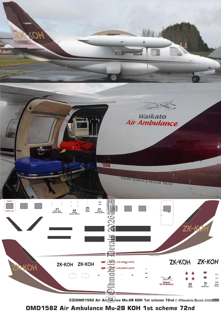 (image for) OMD1582 Mu-2B Air Ambulance