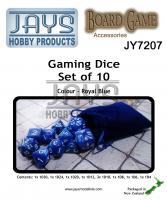 JY7207 Gaming Dice Set of Ten - Colour: Royal Blue