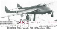 OMD1184D DH. Vampire FB5 Royal New Zealand Air Force