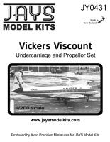 JY0431 Vickers Viscount Undercarriage and Propeller Set