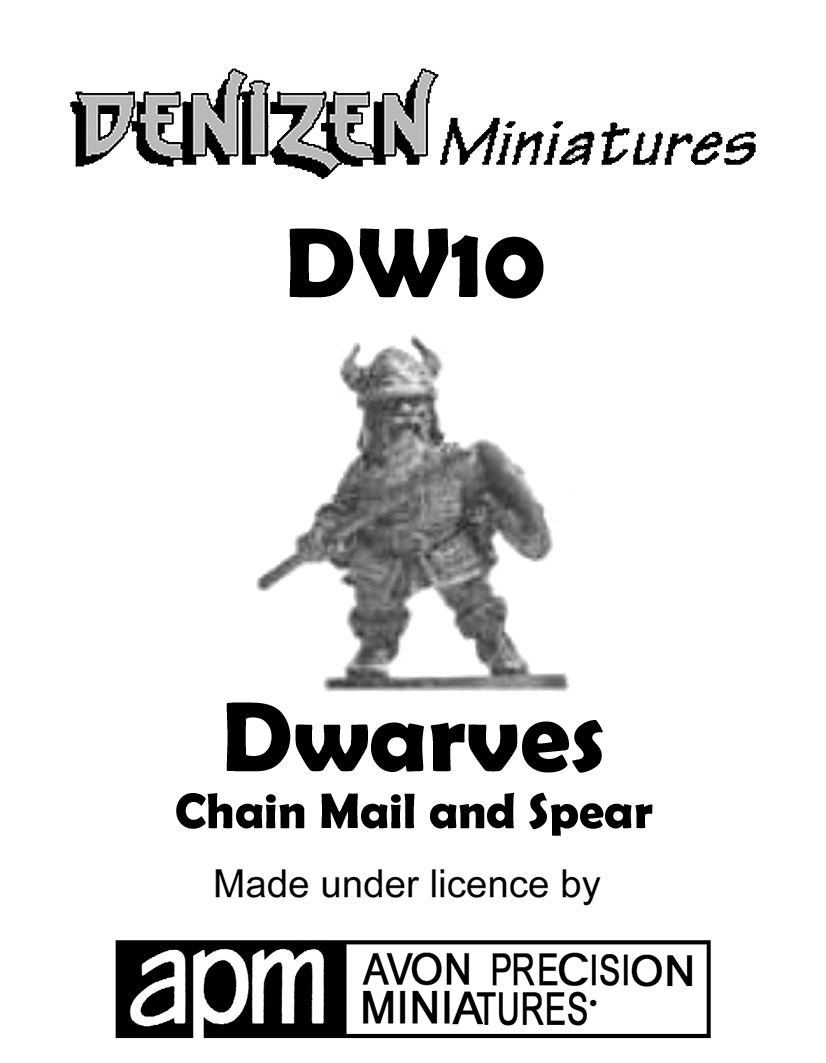 DW10 Dwarf Chain Mail and Spear
