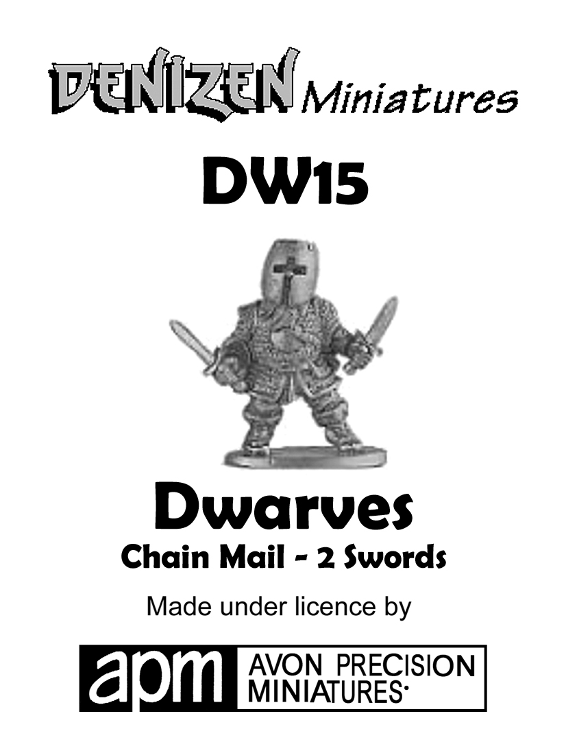 DW15 Dwarf Chain Mail 2 Swords