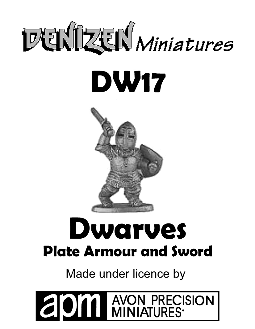 DW17 Dwarf Plate Armour and Sword