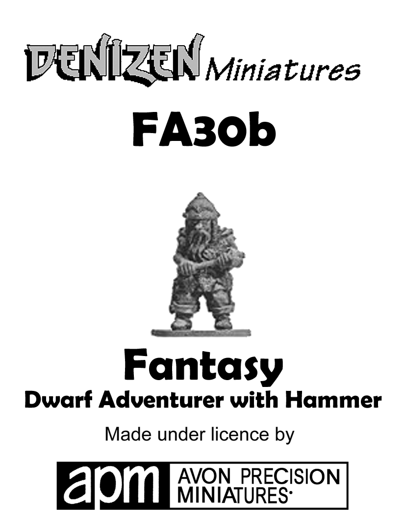 FA30b Dwarf Adventurer with Hammer
