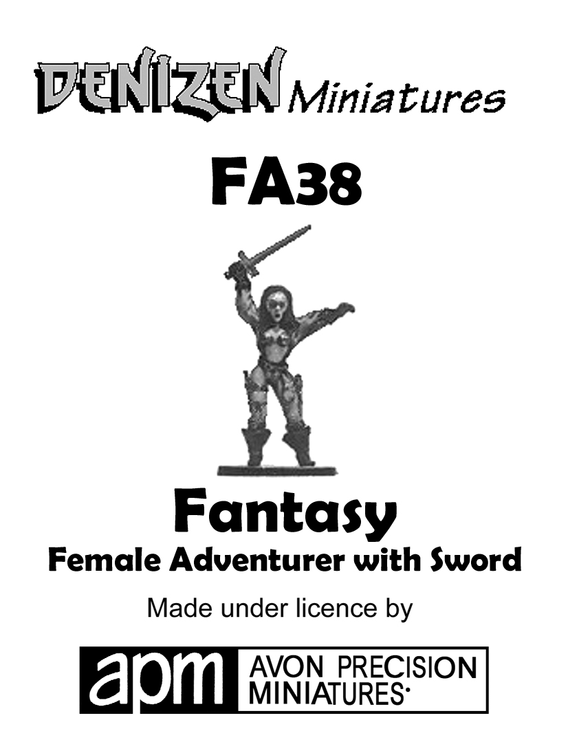 FA38 Female Adventurer with Sword