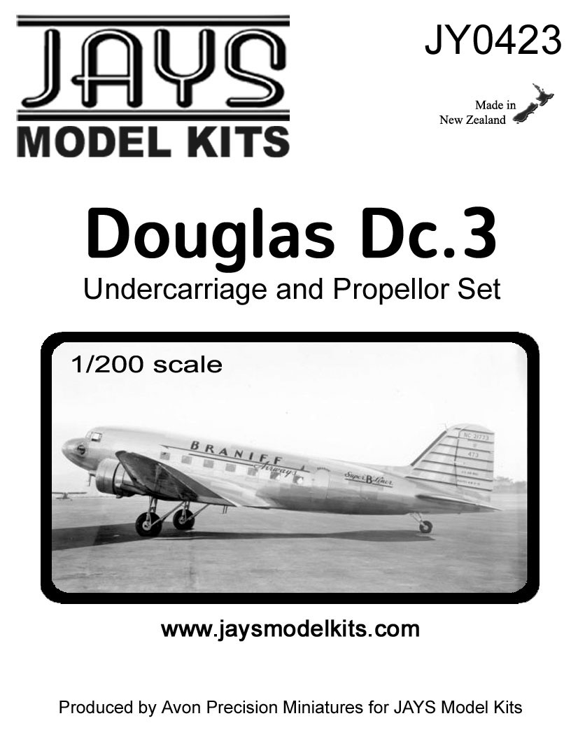 JY0423 Douglas Dc.3 Undercarriage and Propeller Set