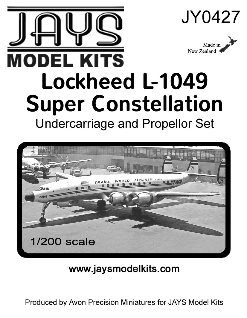 JY0427 L-1049 Super Constellation Undercarriage & Propeller Set