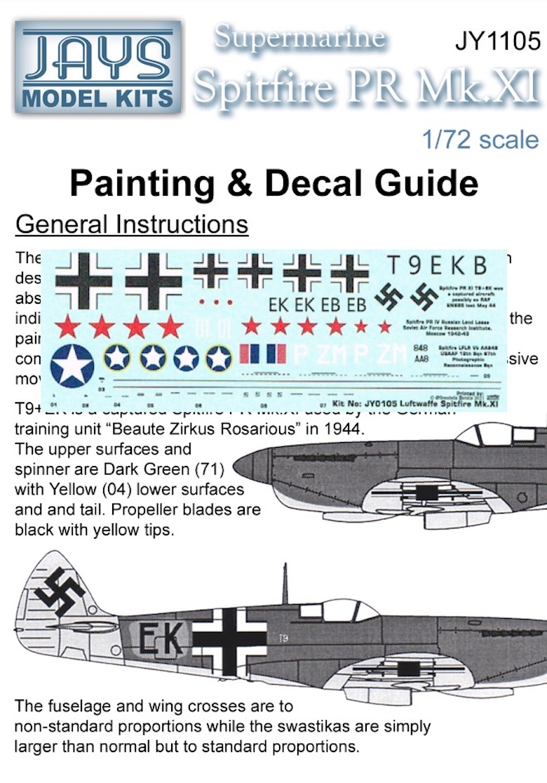 (image for) JY1105 Spitfire Mk.IV, Mk.V & Mk.XI