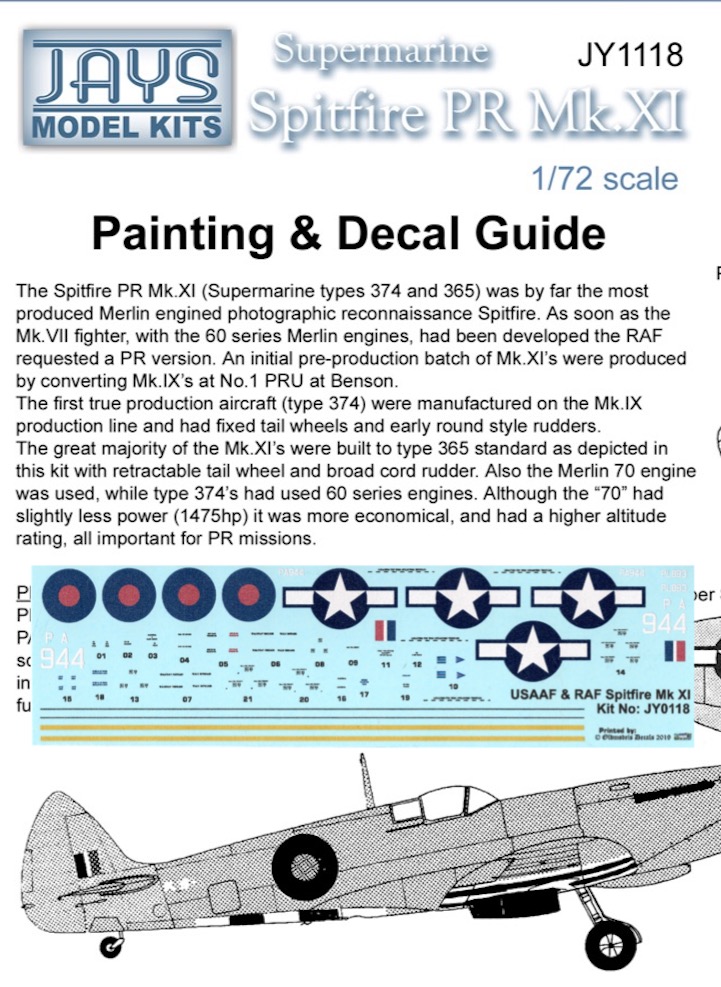 (image for) JY1118 Spitfire PR Mk.XI
