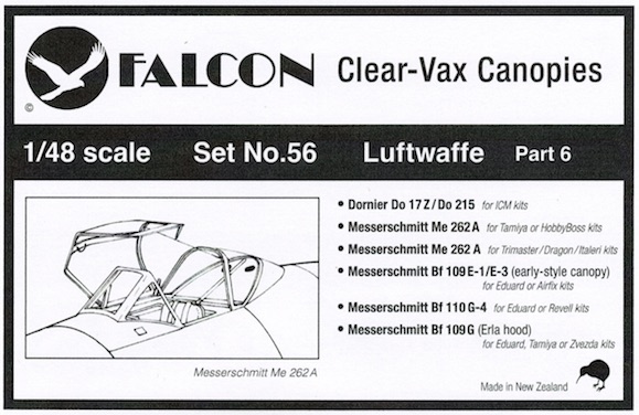 Clearvax Canopy Set #56 Luftwaffe (part 6)