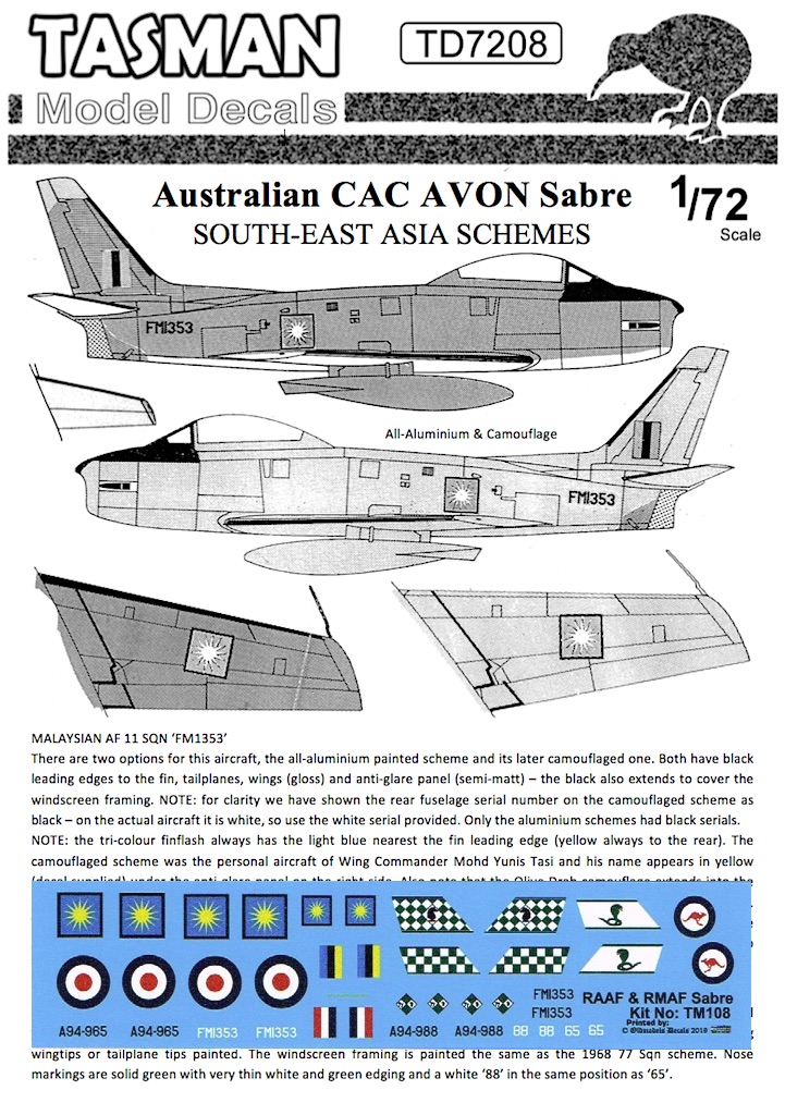TD7208 CAC Avon Sabre South-East Asia
