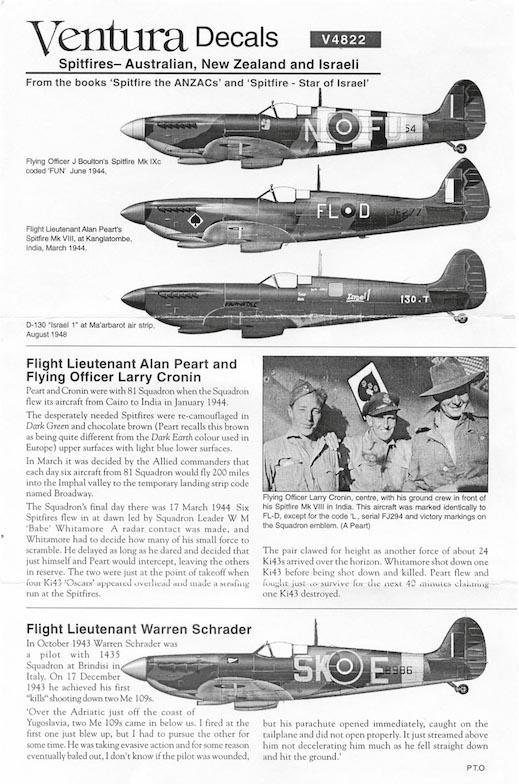 V4822 Spitfires - RAAF, RNZAF and Israeli