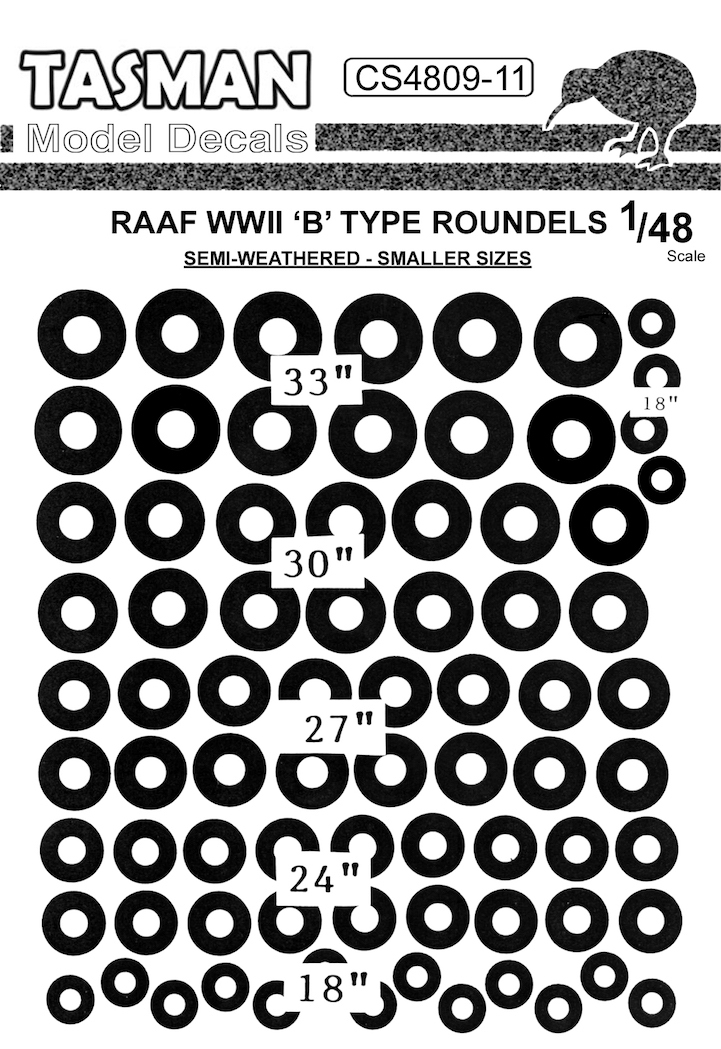 CS4809-11 RAAF WWII B-Type Roundels