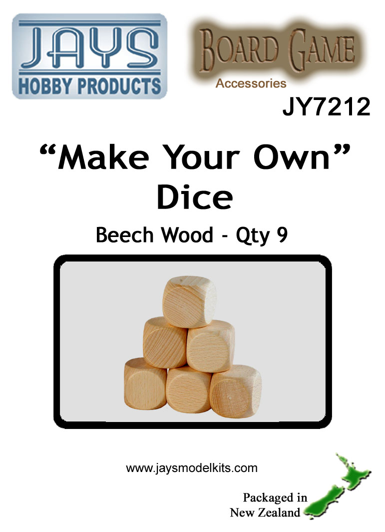JY7212 "Make Your Own" Dice 18mm Pk.9
