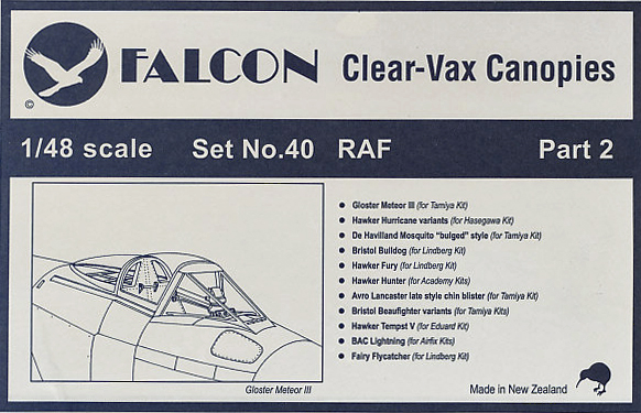 Clearvax Canopy Set #40 RAF (part 2)