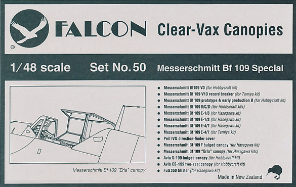 Clearvax Canopy Set #50 Messerschmitt Bf 109 Special
