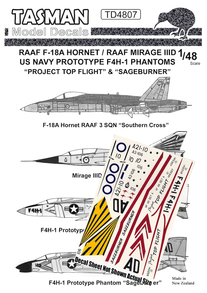 TD4807 F4H-1 Phantom/F-18A Hornet/Mirage IIID